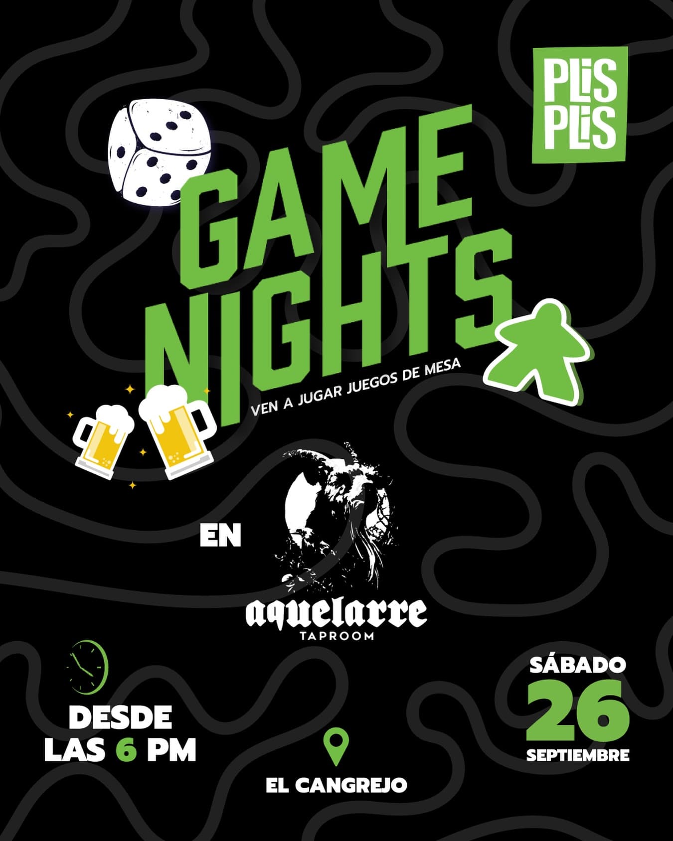 Game Nights de Plis Plis en Aquelarre Taproom